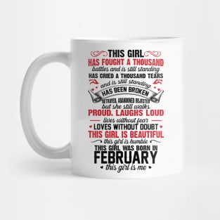 This Girl Was Born In February Mug